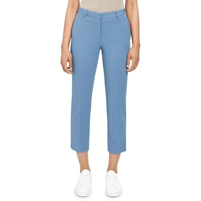 

Женские брюки бизнес-класса Theory Tailor синего цвета до щиколотки  BHFO 3813, Шамбре