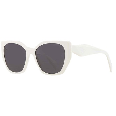 Pre-owned Prada Grey Butterfly Ladies Sunglasses Pr 19zs 1425s0 55 Pr 19zs 1425s0 55 In Gray