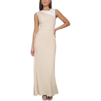 Женское вечернее платье DKNY с коричневыми цветными блоками, 4 BHFO 0380