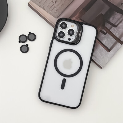For iPhone 16 15 Pro Max 14 Plus 13 12 Mag Safe Case Camera Lens Protector Stand