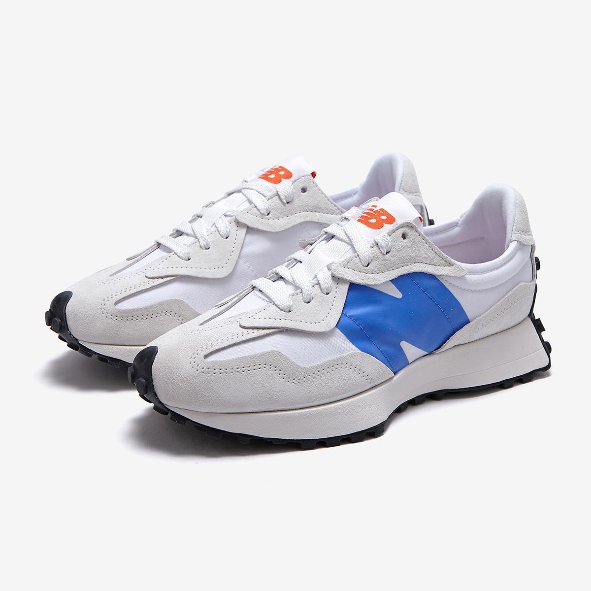 New Balance 327 ホワイト/ブルー D235 未使用 New Balance ニューバランス スニーカー メンズ MS327 NEW