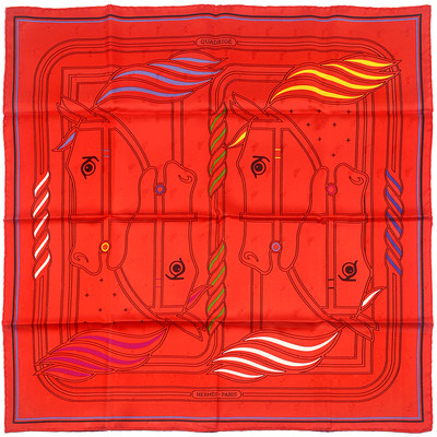 NIB Hermes Scarf 70cm QUADRIGE Silk JACQUARD Carre Foulard By PIERRE PERON