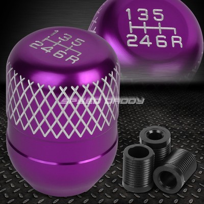 УНИВЕРСАЛЬНАЯ 42-МИЛЛИМЕТРОВАЯ ГОНОЧНАЯ РУЧНАЯ 6-СТУПЕНЧАТАЯ РУЧКА ПЕРЕКЛЮЧЕНИЯ ПЕРЕДАЧ MT STICK С СЕТКОЙ JDM ФИОЛЕТОВОГО ЦВЕТА