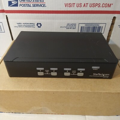 StarTech 4 port Professional VGA USB KVM Switch SV431USB 1U Rack-mountable