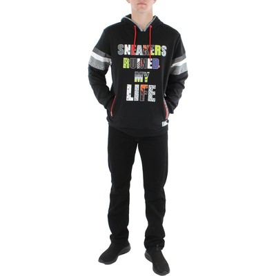 

Мужские кроссовки Reason, черная толстовка с длинными рукавами и рисунком, одежда для отдыха  BHFO 0975, Черный