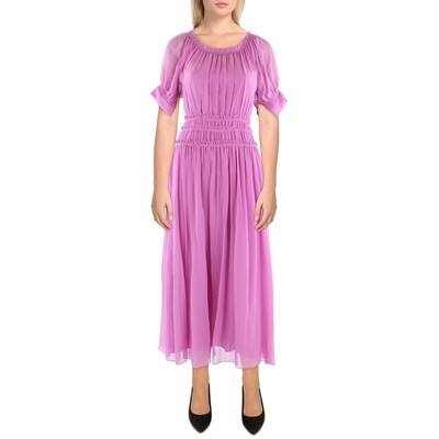 

Женское платье миди Rebecca Taylor со сборками на подкладке до середины икры BHFO 6232, Orchid