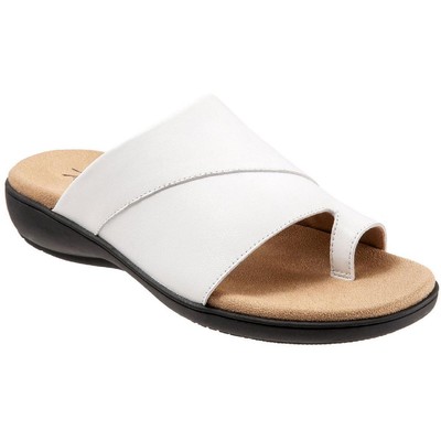 

Белые сандалии без задника Trotters Regina на танкетке шириной 7,5 (C, D, W) BHFO 0021, Белый, Regina