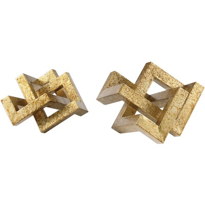Uttermost 18927 Ayan Gold Decorative Accents, Set of 2