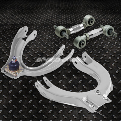 КОМПЛЕКТ ИЗ 4 шт. С РЕГУЛИРУЕМЫМ РАЗВАЛОМ ПЕРЕДНЕЙ И ЗАДНЕЙ ПОДВЕСКИ ДЛЯ 88-91 CIVIC / CRX ED / EE SILVER