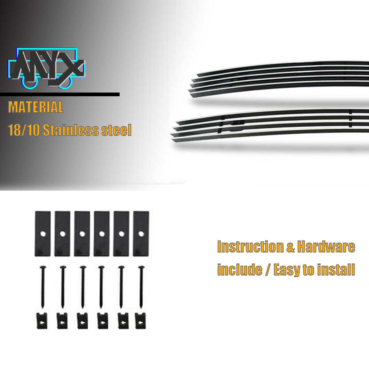 Grill Fits 1998-2004 Chevy S-10 /1998-2005 Blazer Polished Upper Billet Grille