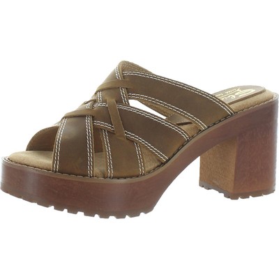 

Женские кожаные кожаные шлепанцы на платформе Sbicca Pipkin, коричневые, размер 9, Chocolate leather, Pipkin