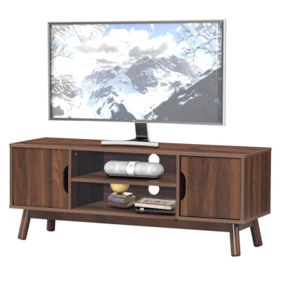 Entertainment Media Center Console For Tv's Up To 50" W/cabi