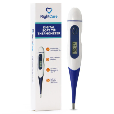 RightCare Digital Thermometer for Oral, Armpit, and Body Temperature, 1 Count