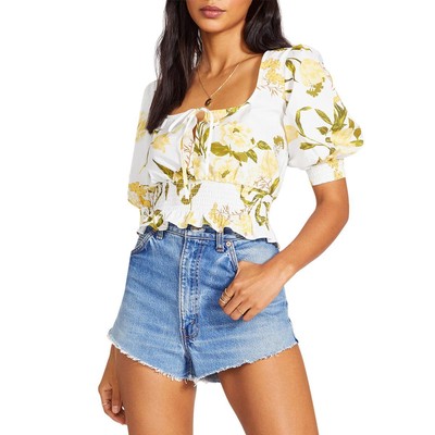 

BB Dakota by Steve Madden Женская рубашка-блузка цвета слоновой кости Sweet Memory  BHFO 6182, Цвет слоновой кости