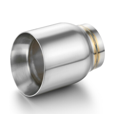 Stainless Steel Exhaust Tip Double Wall Angle Cut 3'' Inlet 4'' Outlet 5'' Long