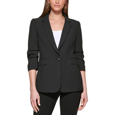 Женский блейзер на одной пуговице из вискозы Madison черного цвета от DKNY, Petites 2P BHFO 9038