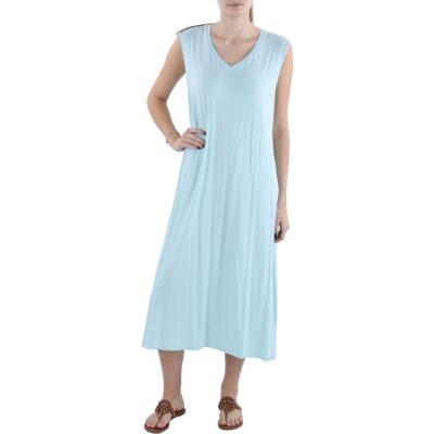 Женское платье миди из тенсельной ткани Eileen Fisher BHFO 6835