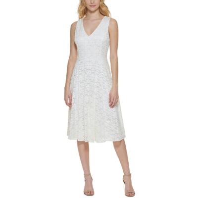 

Tommy Hilfiger Женское кружевное платье до колен с пышной юбкой BHFO 9140, Ivory/ivory