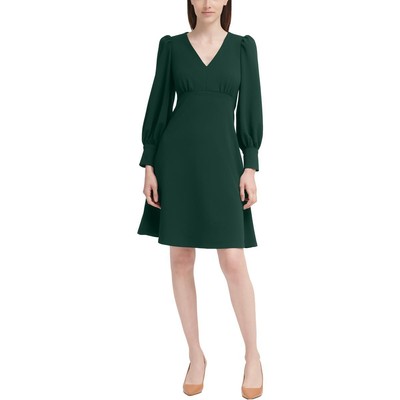 

Женское зеленое мини-платье с v-образным вырезом Calvin Klein  BHFO 7332, Malachite