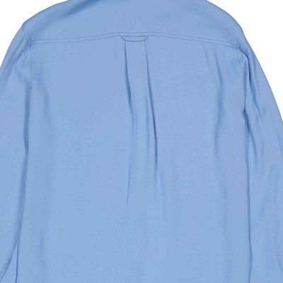 BURBERRY BURBERRY LADIES SOFT CORNFLOWER BLUE OLLYRL PUSSYBOW SHIRT