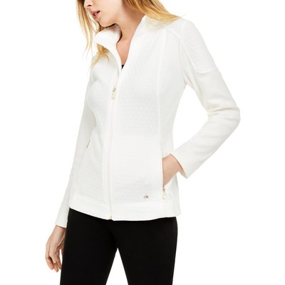 

Calvin Klein Женская белая легкая флисовая куртка с воротником-стойкой  BHFO 5032, Белый
