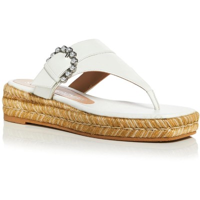 

Stuart Weitzman Женские жемчужно-белые ремешки сандалии 8,5 средний (B,M) BHFO 4717, Белый