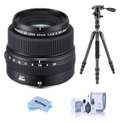 Fujifilm GF 63mm f/2.8 R WR Lens with Vanguard VEO 3 GO 204CP CF Tripod