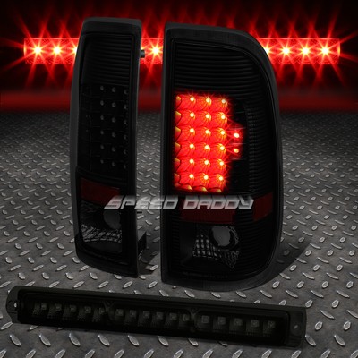 ЧЕРНЫЙ КОРПУС С ДЫМЧАТОЙ ЛИНЗОЙ, СВЕТОДИОДНЫЙ ЗАДНИЙ ФОНАРЬ + ТРЕТИЙ СТОП-СИГНАЛ ДЛЯ 97-03 F150/F250