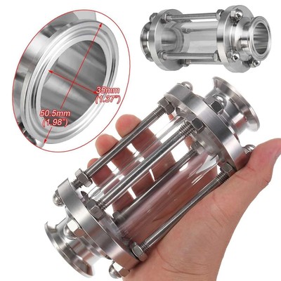 Tri-Clamp Clover Sanitay Flow Diopter Sight Glass Durable Homebrew Fiting Pipe