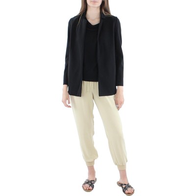 

Женский черный пиджак с вырезом на воротнике Eileen Fisher Petites  BHFO 5629, S0TJFJ5300P