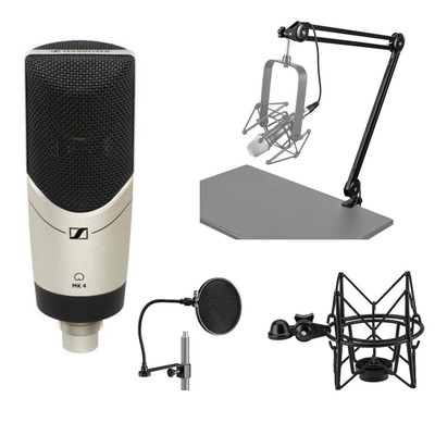 Sennheiser MK 4 Studio Condenser Microphone with Broadcast Bundle #MK 4 K2