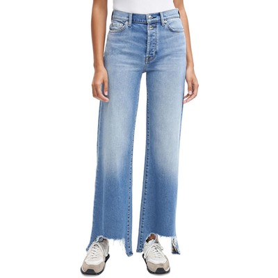7 For All Mankind Женские джинсовые легкие стирающиеся джинсы с высокой посадкой и широкими штанинами 30 BHFO 9724