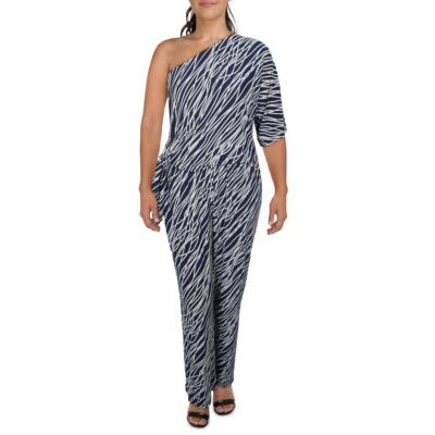 

Женский темно-синий деловой комбинезон с завязками по бокам Lauren Ralph Lauren  BHFO 8598, Navy/white