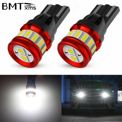 T10 168 194 2825 LED Front Side Marker Light Bulb 6000K Clear Cool White Lamps