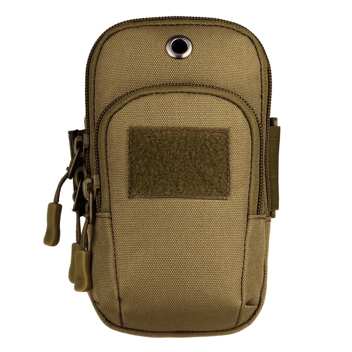 2 Pockets Large Running Phone Armband Holder Tactical Molle Arm Pouch Wrist Bag