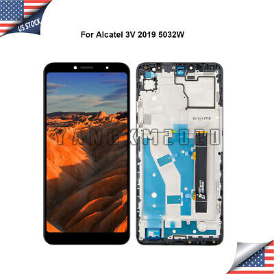For Alcatel 3V 2019 5032W LCD Touch Screen Digitizer Assembly Frame @US