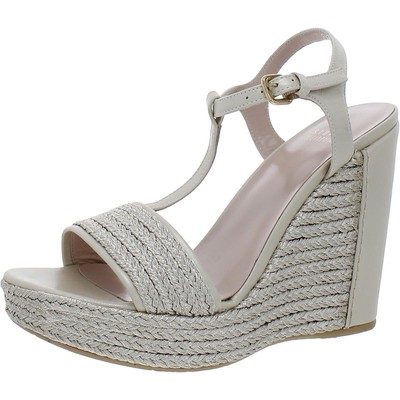 Женские бежевые босоножки на танкетке Stuart Weitzman 7 Medium (B,M) BHFO 9460
