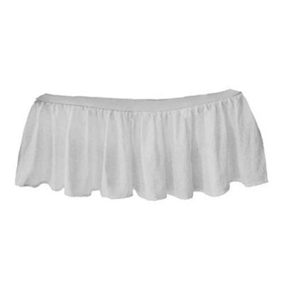 Solid Ruffled Round Crib Skirt, White
