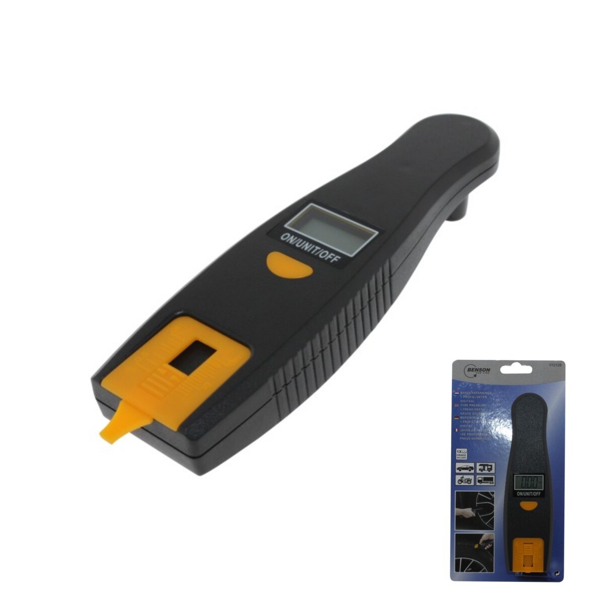 Reifendruckprüfer Digital Profiltiefenmesser Luftdruckprüfer Auto Motorrad LKW