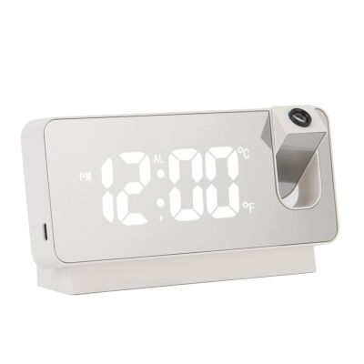 LED Digital Projector Projection Snooze Dual Alarm Clock Timer USB Temperature