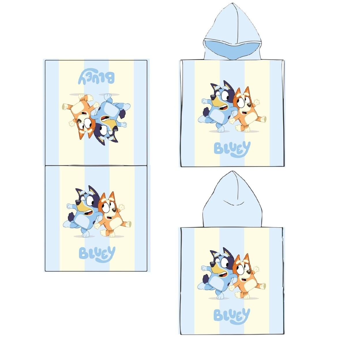 Bluey Poncho Kinder – Badeponcho Kapuzenhandtuch 50x115cm