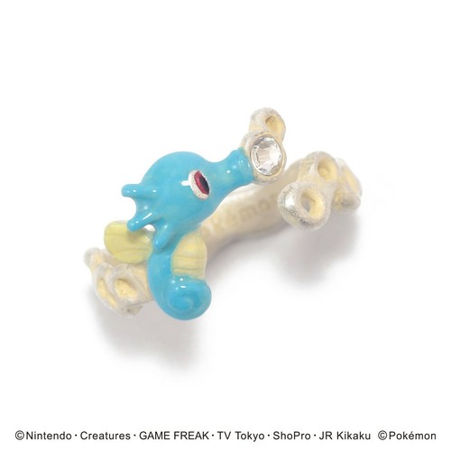 кольцо для аксессуаров pokemon размер 11 без основы palnartpoc из латуни и граненого стекла Horsea 