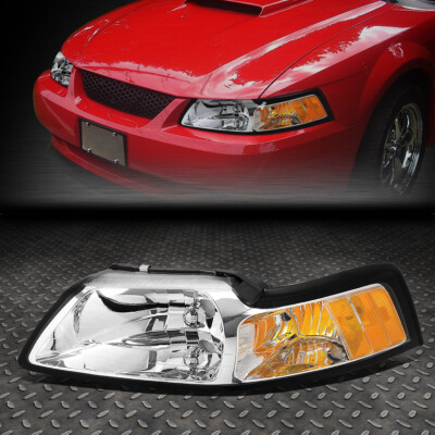 ДЛЯ 99-04 FORD MUSTANG OE СТИЛЬ ПЕРЕДНЯЯ ФАРА НАЛОБНЫЙ ФОНАРЬ ЛЕВЫЙ FO2502177 ХРОМ