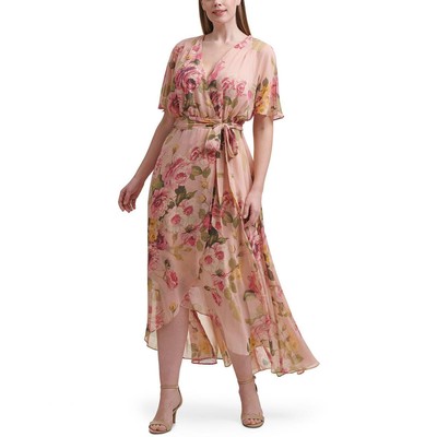 

Женское макси-платье Jessica Howard с поясом и цветочным принтом плюс BHFO 1330, Peach