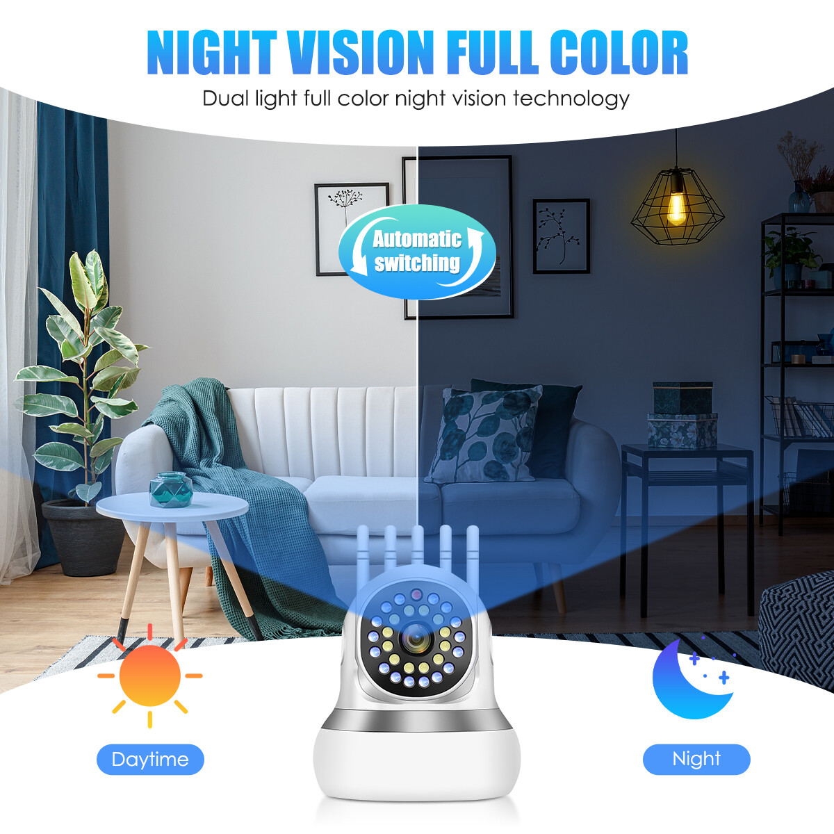 1080P 5G WiFi IP Camera HD Home Security CAM Baby Monitor CCTV with Night Vision