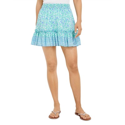 

Женская короткая мини-юбка с принтом Vineyard Vines BHFO 5215, Crystal blue