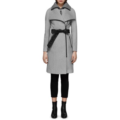 

Mackage Womens Grey Wool Heavy Dressy Wool Coat Верхняя одежда  BHFO 4361, Light gray, NORIKR