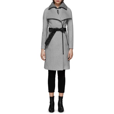 Mackage Womens Grey Wool Heavy Dressy Wool Coat Верхняя одежда XXS BHFO 4361