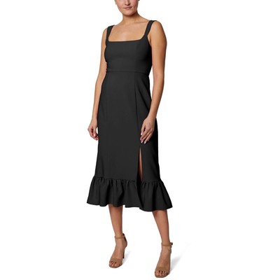 

Laundry by Shelli Segal Женское черное платье миди без рукавов до колена  BHFO 8668, Черный