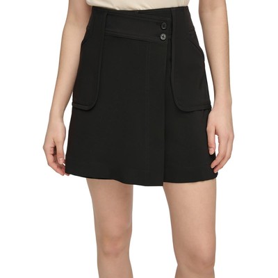 Женское мини-платье из черного крепа Calvin Klein Daytime Skort 14 BHFO 8220